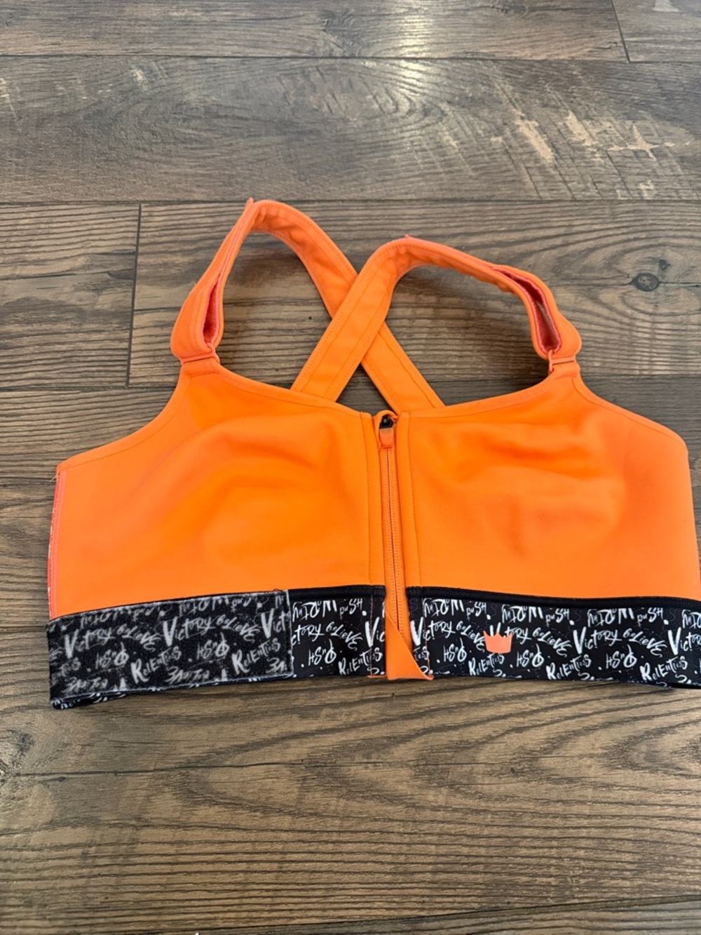 SHEFIT Ultimate Orange Front-Zip Women's Sports Bra Size 1Luxe